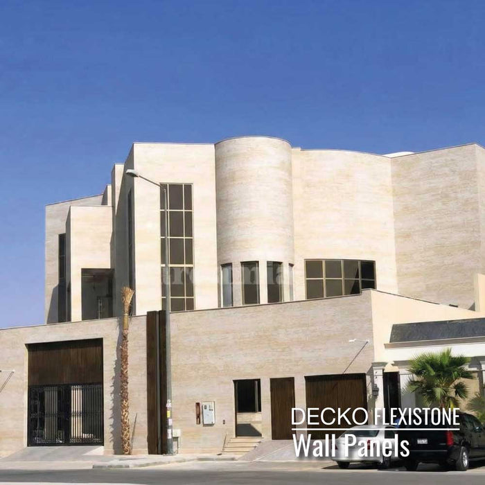 Flexible 3D Stone Wall Panels - <b> DECKO Flexistone - MAXI TRAVERTINO</b> - Custom sizes up to 3000x1200mm