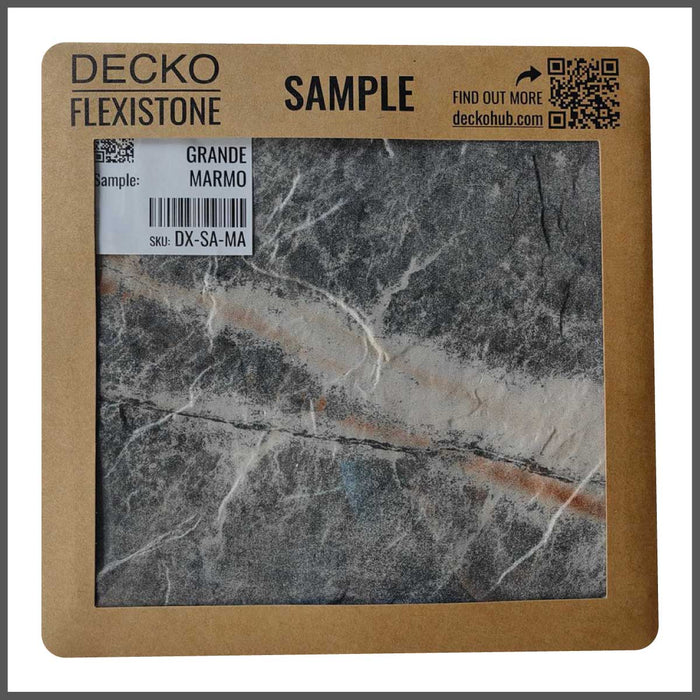 DECKO Flexistone Wall Panels - <b>GRANDE MARMO</b> - Box of 5 1200x600mm Panels