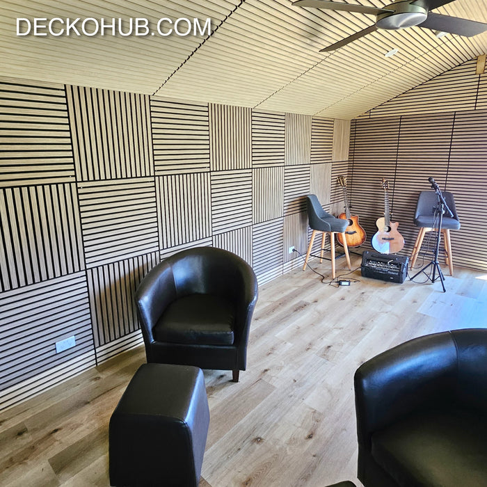 DECKO <b>SOUNDSCAPE</b> Acoustic Wall - <b>MAPLE</b> - Square - Price/Box of 5 Panels