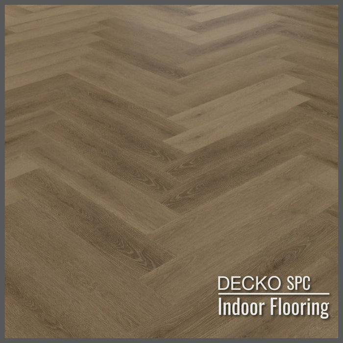 SPC Hybrid Vinyl Plank Flooring - <b>CHIARA Herringbone</b> - Waterproof Stone Plastic Composite | DECKO (1.64 m<sup>2</sup> box)