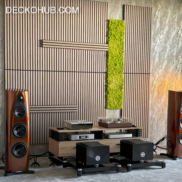 DECKO <b>SOUNDSCAPE</b> Acoustic Wall - <b>OAK</b> - Square - Price/Box of 5 Panels