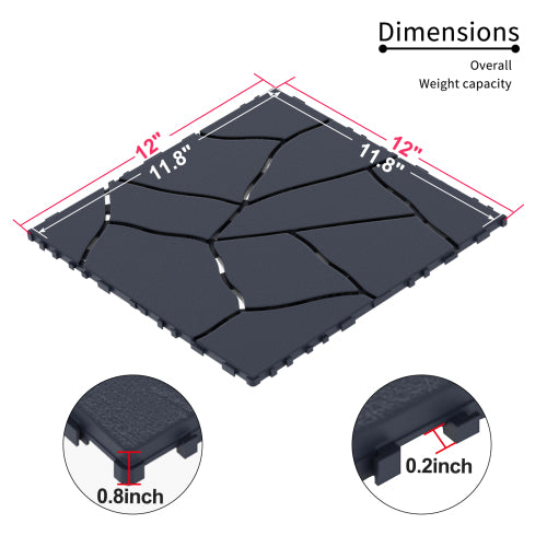 Corner Ramp Edges for DECKO Lite PP Deck Tiles - GREYSTONE - Premium, 100% Recycled Polypropylene (One Piece) - deliveries start from end of April