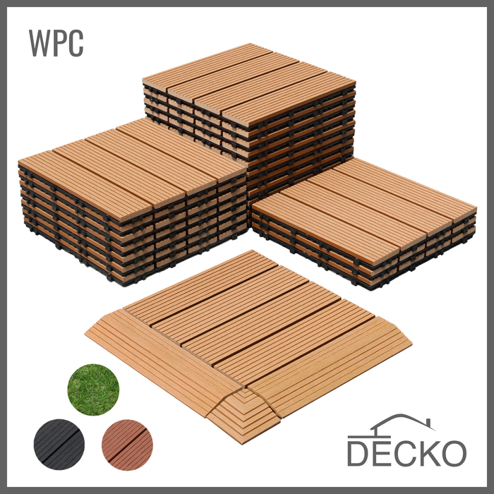 DECKO Premium Fliesen - <b>TEAK</b> - 300/300/20 - Preis/Fliese