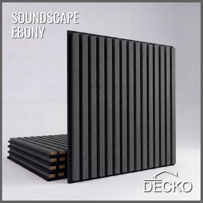 DECKO <b>SOUNDSCAPE</b> Akustisch Wand - <b>EBONY</b> - Square - Preis/Karton mit 5 Paneele