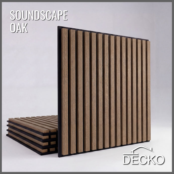 DECKO <b>SOUNDSCAPE</b> Akustisch Wand - <b>OAK</b> - Square - Preis/Karton mit 5 Paneele