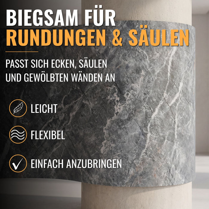 DECKO Flexistone Wand Paneele - <b>PIETRA ALBA</b> - Karton von 16 Paneele 900x300mm