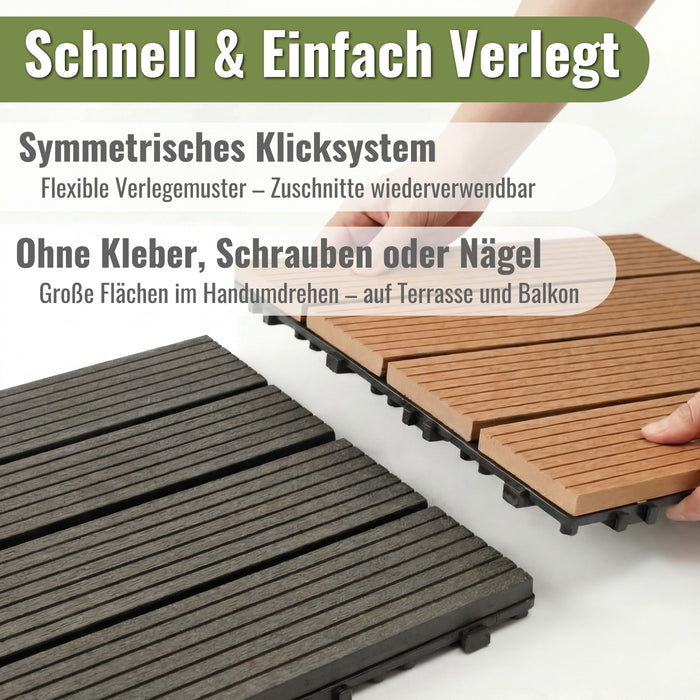 DECKO Premium Fliesen - <b>BROWN</b> - 300/300/20 - Preis/Fliese