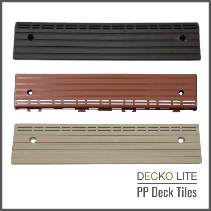 Deck Fliesen <b>Ramp Edge</b> für Klick PP Bodenbelag | DECKO Lite (304x60x20 mm) - Hoch Ende Polypropylene | 100% Recycelbar